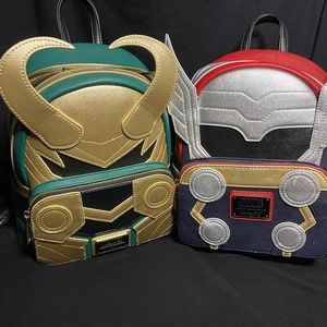 Thor and Loki loungefly mini backpackset
